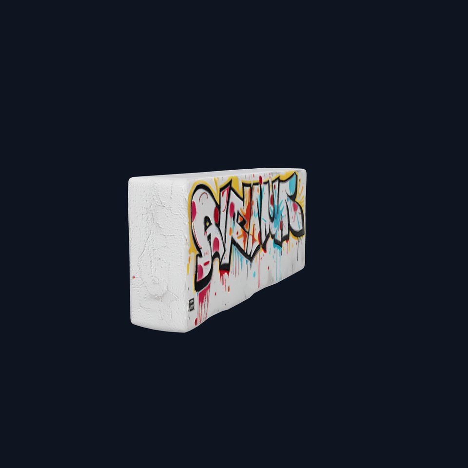 Colorful Graffiti Wall model pack
